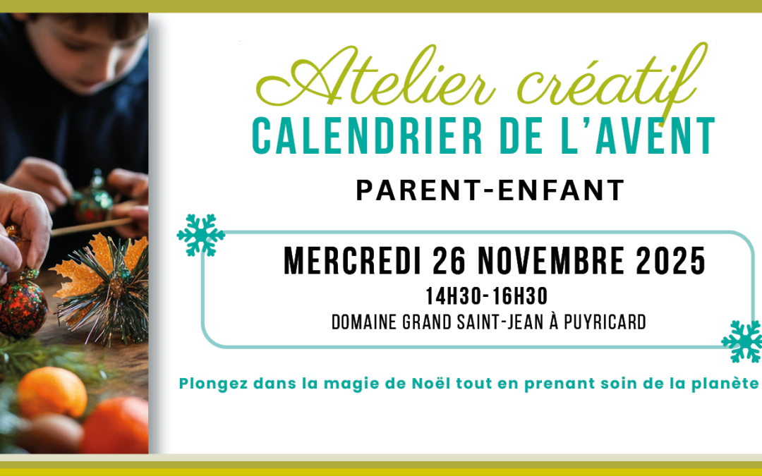 Atelier parent-enfant : création d’un calendrier de l’Avent écoresponsable